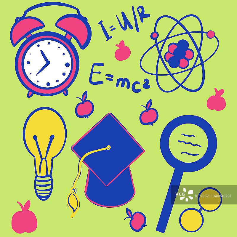 返校季书包文具尺子图片素材