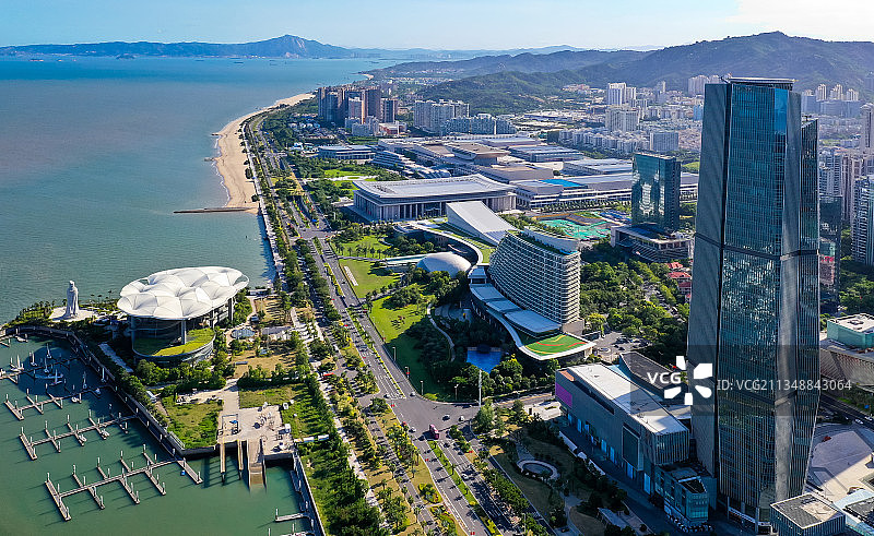 厦门环岛路观光大道会展中心CBD商务区图片素材