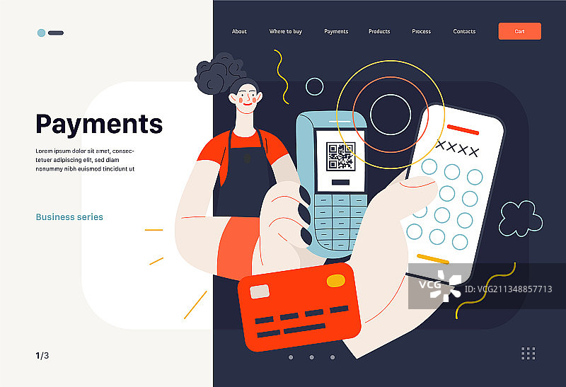 商务主题-支付网页模板图片素材