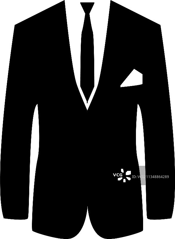 白色背景上的西装图标图片素材