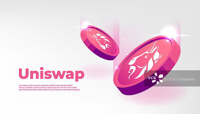 Uniswap币banner：UNI币加密货币图片素材