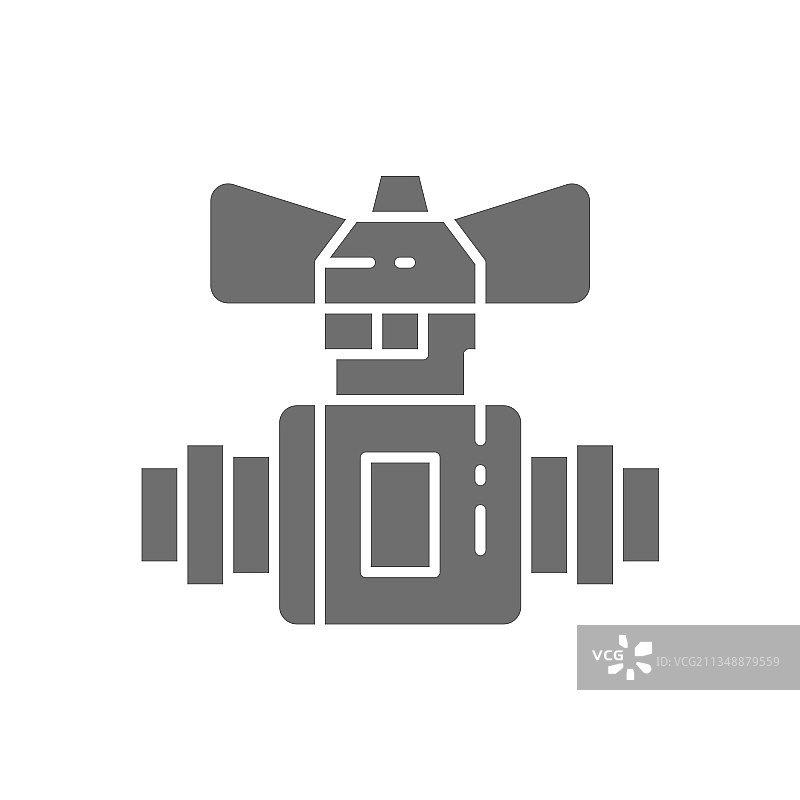 灰色止水阀门图标图片素材