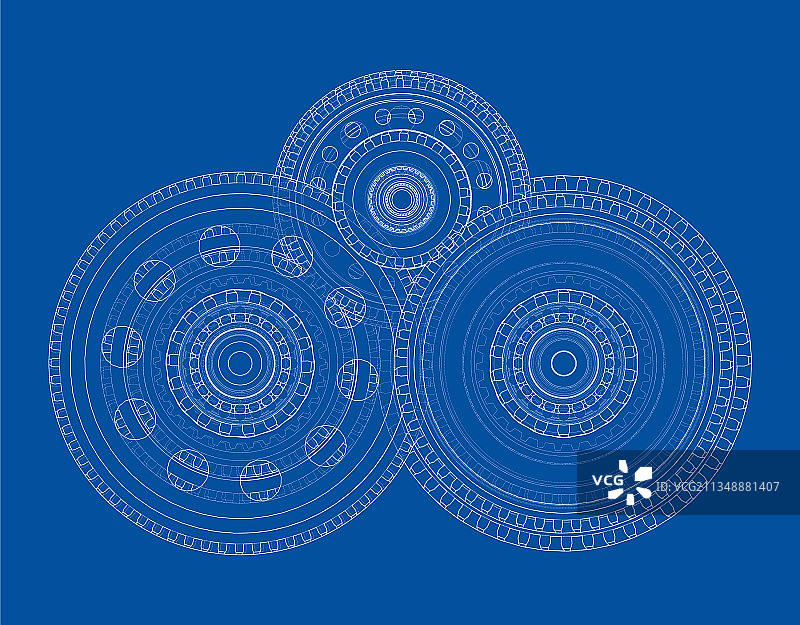 3D齿轮箱草图渲染图片素材