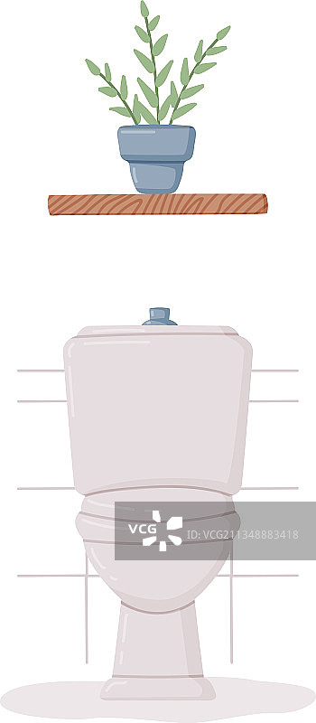 浴室或洗手间内景：马桶图片素材