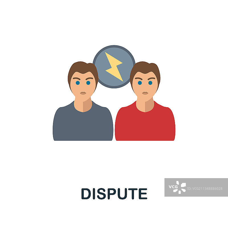 个性冲突扁平图标彩色标志图片素材