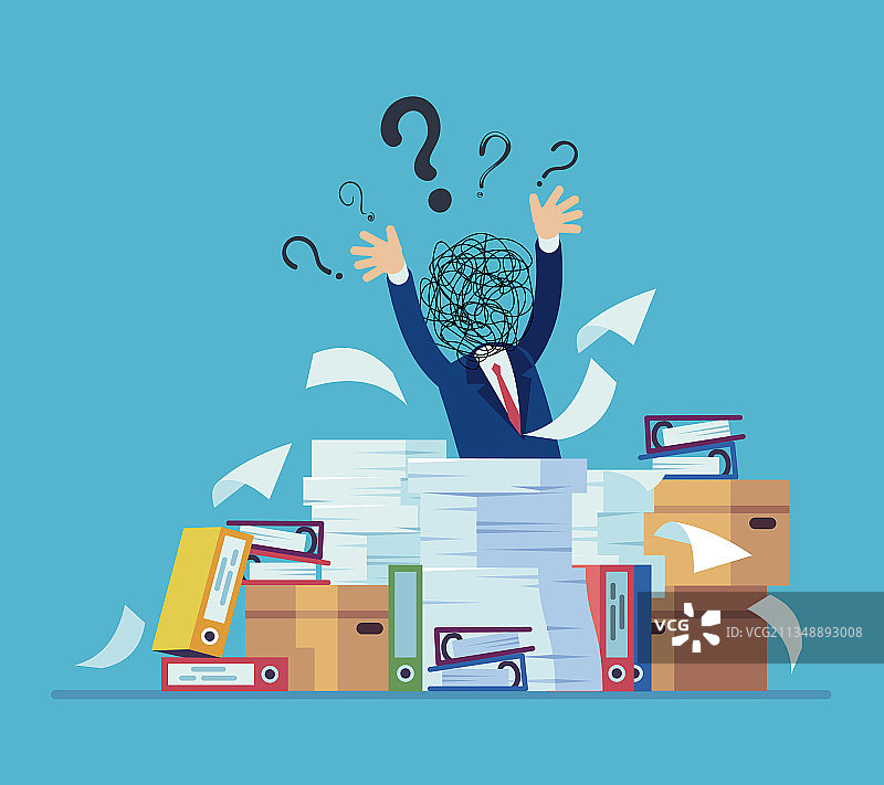 工作中的焦虑男人图片素材