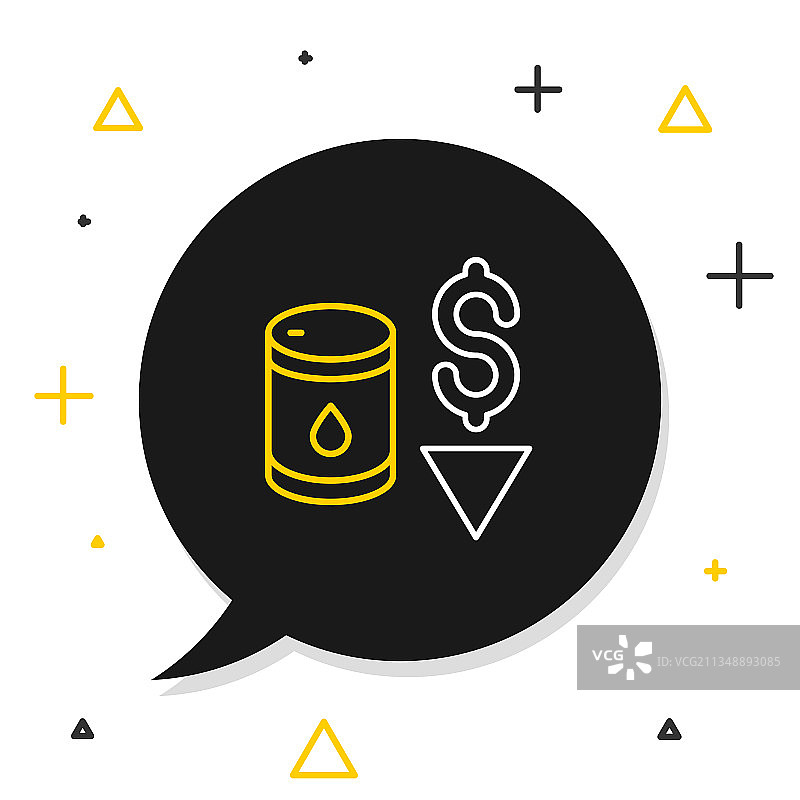 原油价格下跌图标图片素材