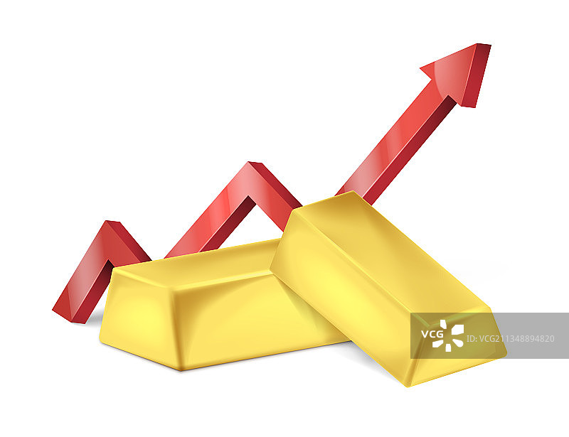 金融世界中黄金的增长趋势图片素材