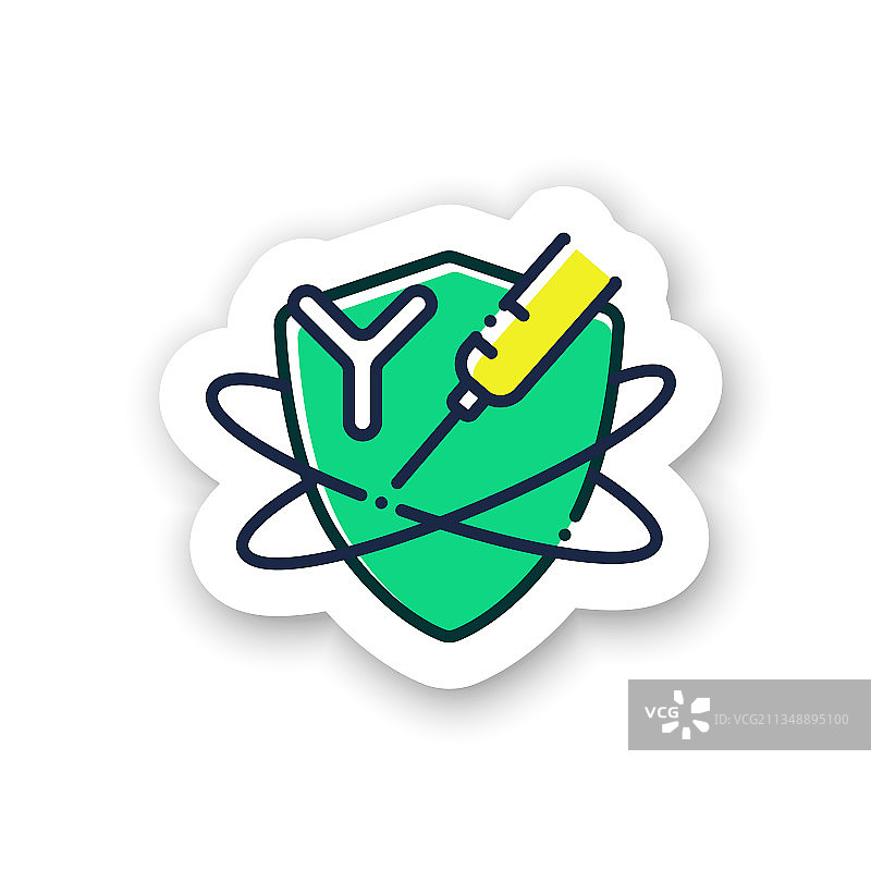 免疫球蛋白治疗贴纸图标图片素材