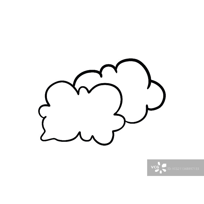 皱纹纸上的涂鸦云朵图片素材