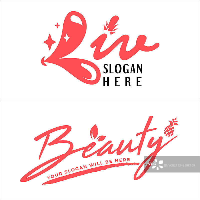 化妆品零售店女性Logo设计图片素材