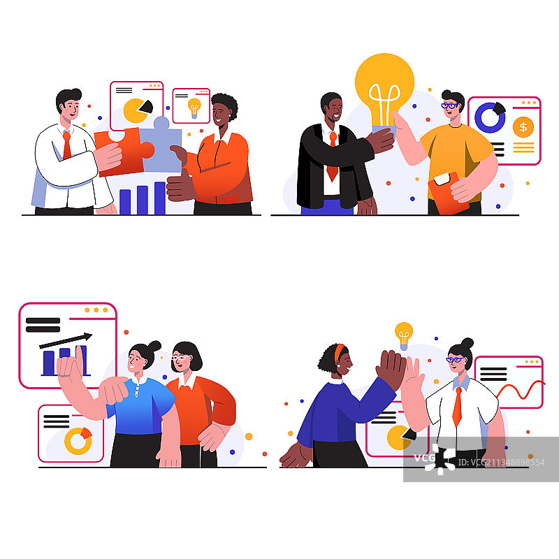 团队合作概念场景合集图片素材
