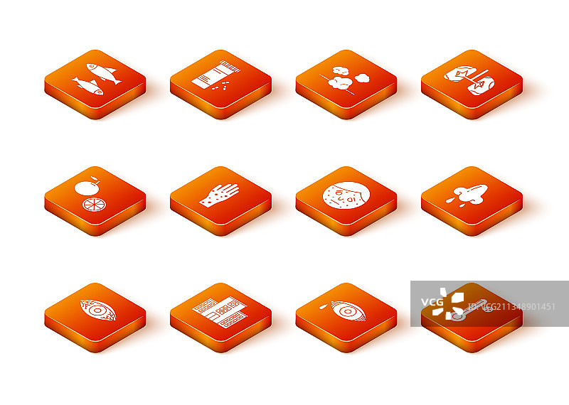 红眼过敏性结膜炎医疗套装图片素材