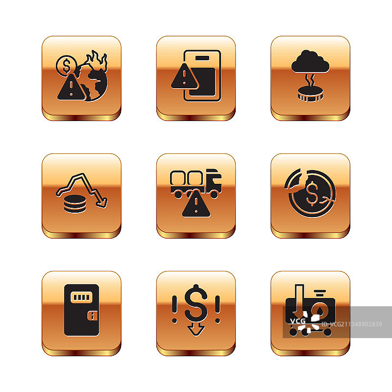 全球经济危机和监狱牢房门套装图片素材