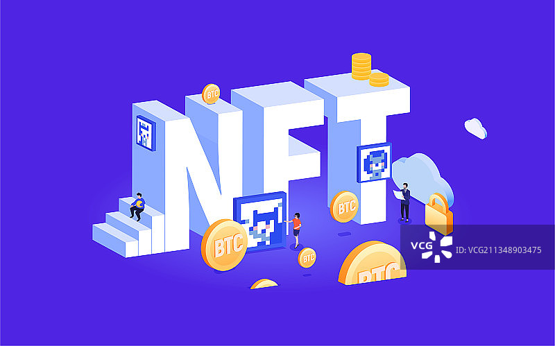 NFT数字作品插画图片素材