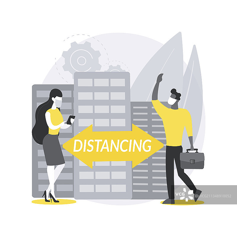 保持距离抽象概念图片素材