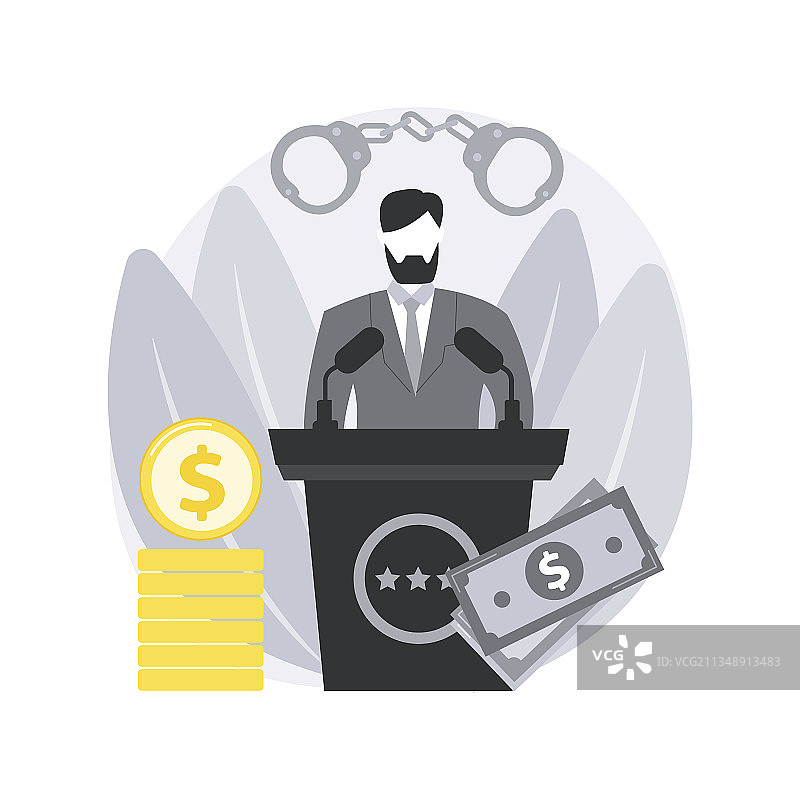 政治腐败抽象概念图片素材