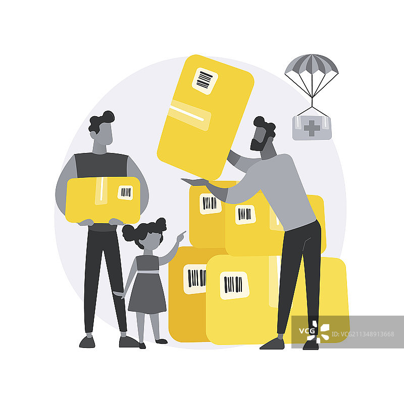 人道主义援助抽象概念图片素材