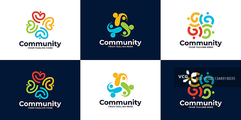 人群社区logo或医疗合集图片素材