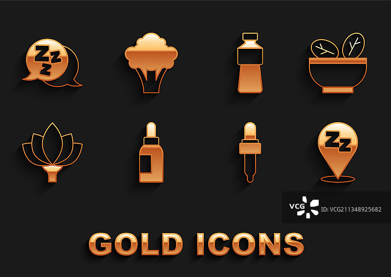 精油瓶沙拉碗睡眠套装图片素材