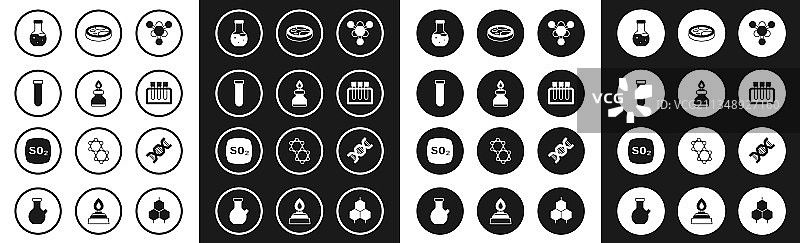 酒精或酒精喷灯试管分子套装图片素材