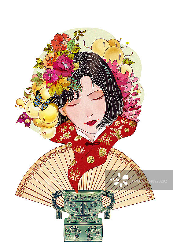 国潮花语图片素材