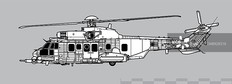 欧洲直升机EC725狞猫图片素材