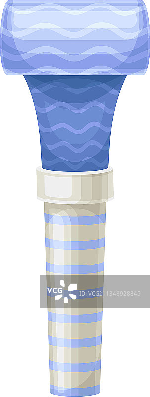 蓝色派对口哨，生日玩具和配饰图片素材