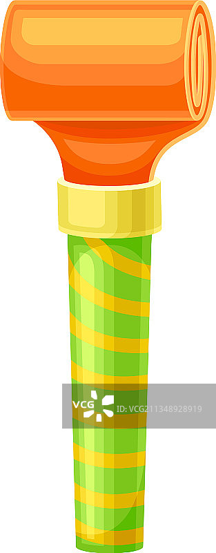 生日玩具和配饰橙色派对口哨图片素材