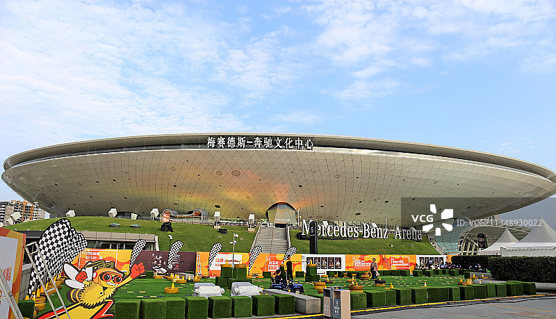 上海世博会永久建筑奔驰文化中心3D奇幻艺术馆图片素材
