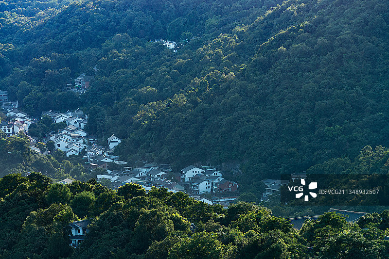 浙江杭州西湖钱塘江满陇桂雨山谷图片素材