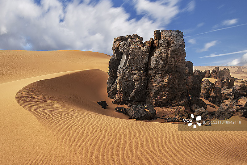 阿尔及利亚塔曼拉塞特沙漠风光图片素材
