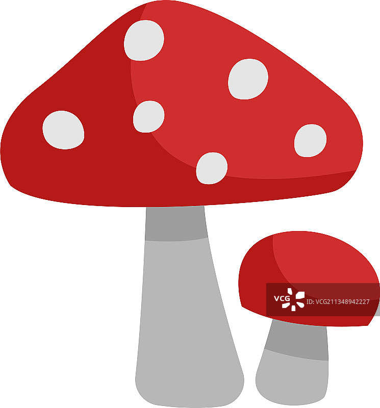 白色背景上的红色毒蝇伞图标图片素材