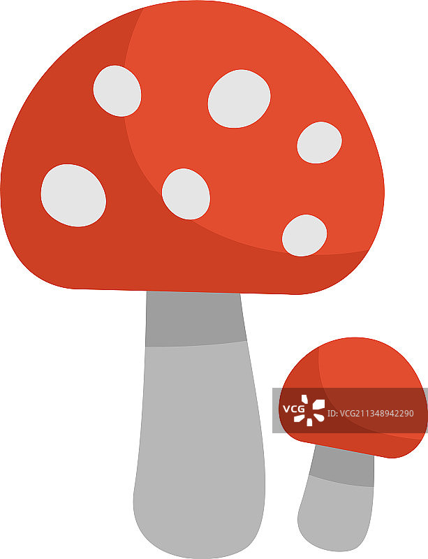 白色背景上的黄色毒蝇伞蘑菇图标图片素材