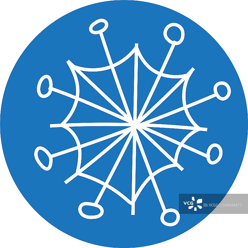 白色背景上的子弹花结图标图片素材