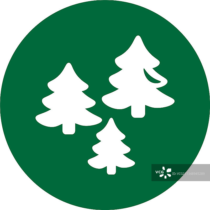 白色背景上的蓝色云杉树图标图片素材