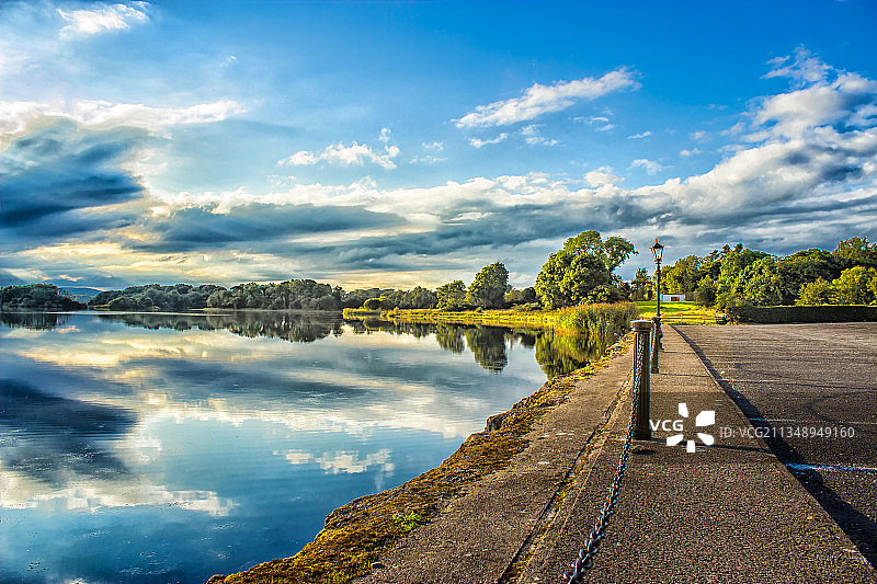 爱尔兰拉莫尔湖的湖泊风光图片素材