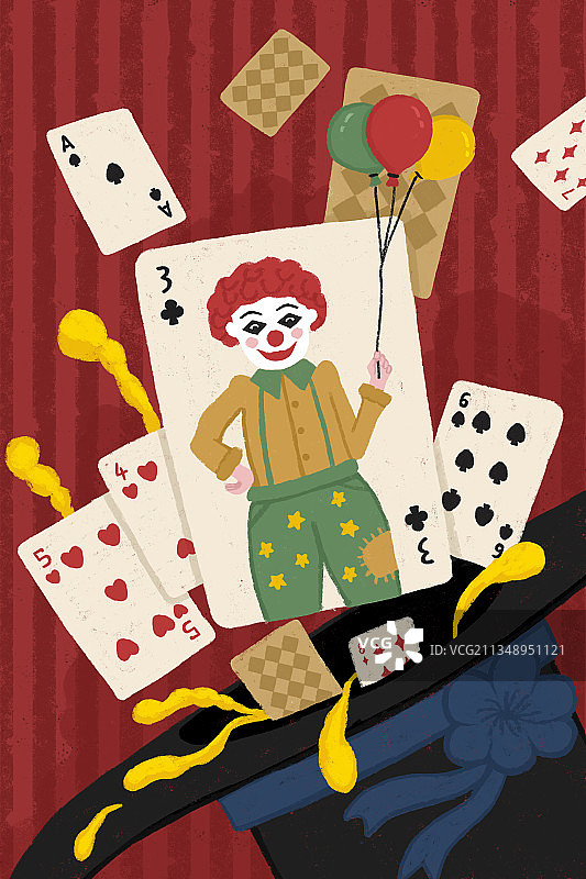 小丑插画图片素材