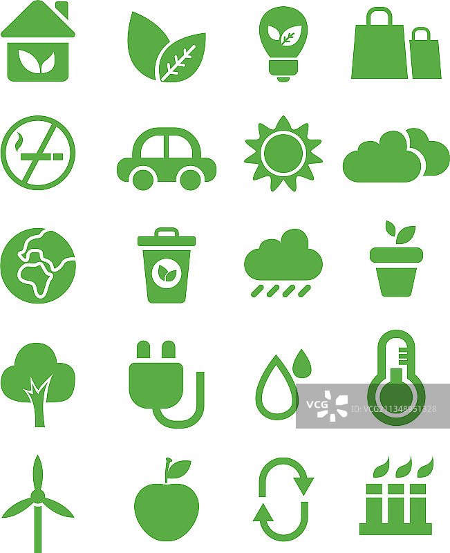 白色背景上的绿色星球图片素材