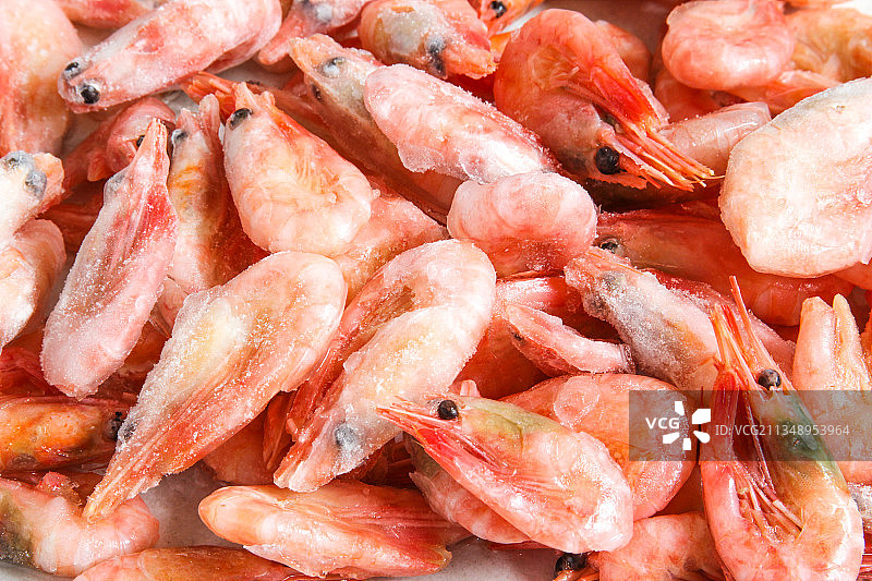 市场上出售的鲜虾全画幅照片图片素材
