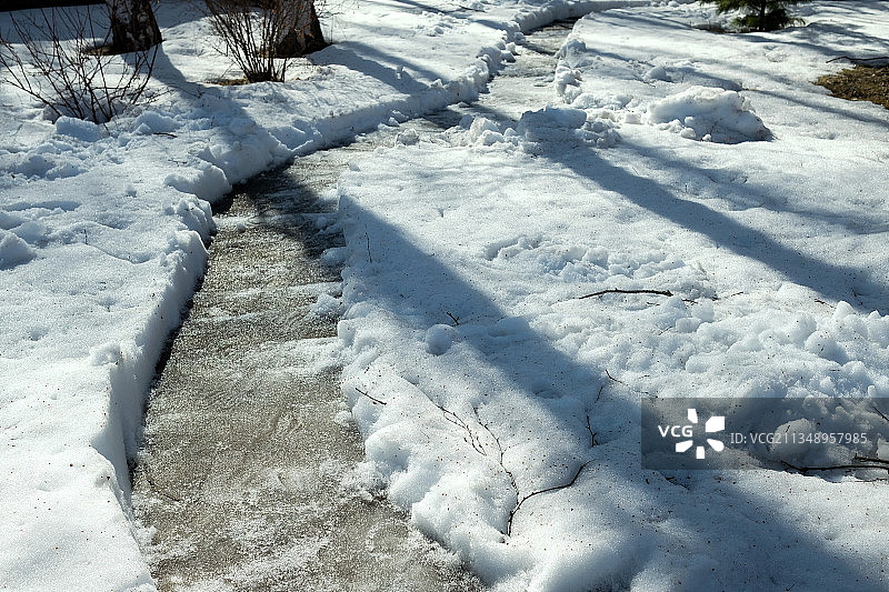 雪覆盖的田野高角度视图图片素材