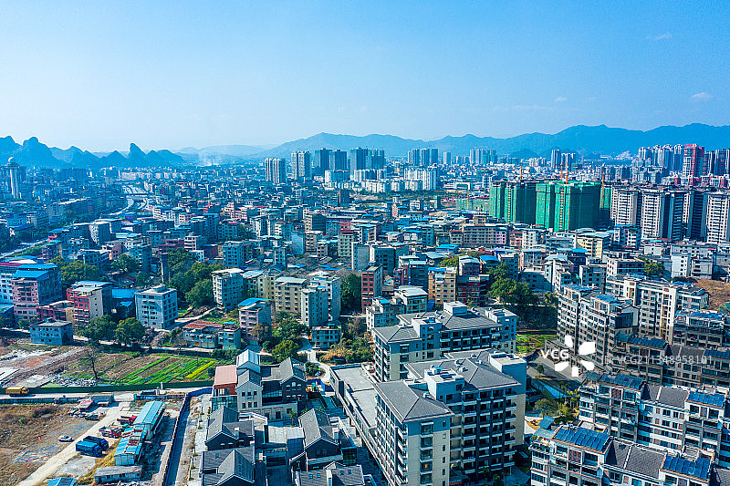 桂林叠彩滨江区城市建筑图片素材