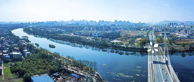 桂林叠彩滨江区城市建筑图片素材
