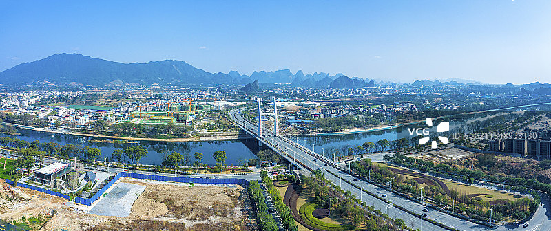 桂林叠彩滨江区城市建筑图片素材