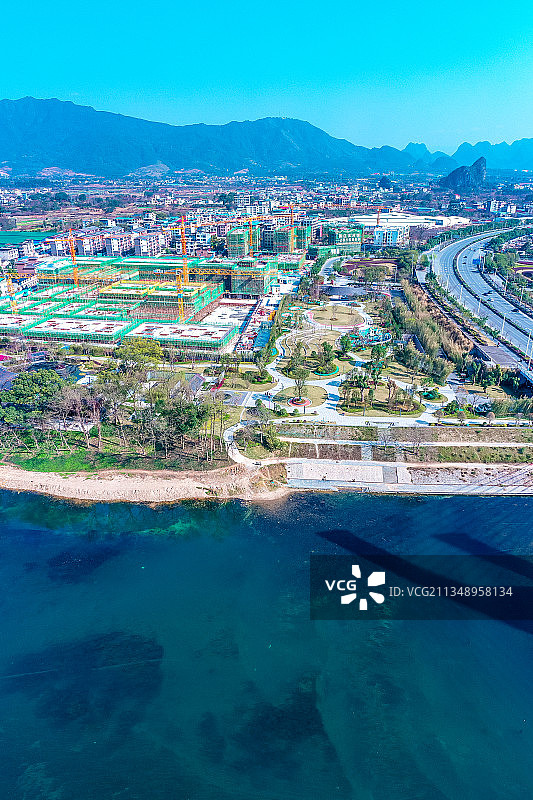桂林叠彩滨江区城市建筑图片素材