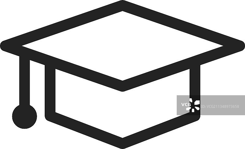 白色背景上的毕业帽图片素材