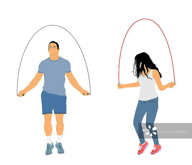 运动员跳绳图片素材