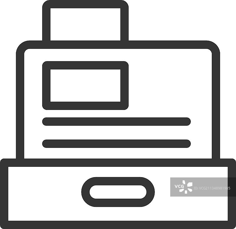 白色背景上的收银机图片素材