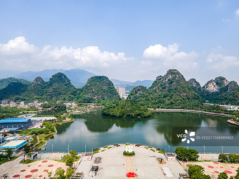 广东省云浮市蟠龙天湖自然风光图片素材