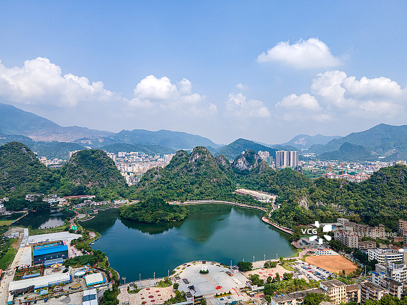 广东省云浮市蟠龙天湖自然风光图片素材